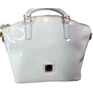 Dooney Bourke Charlie Satchel Purse Blue Shoulder Bag Crossbody Handbag Leather